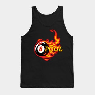 8 Ball 8 Pool Fire Billiards Tank Top